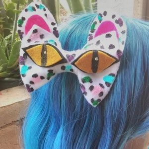 Colorful Leopard Hair Bow